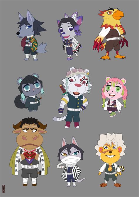 Made A Crossover Of Two Favorite Things Animal Crossing X Demon Slayer