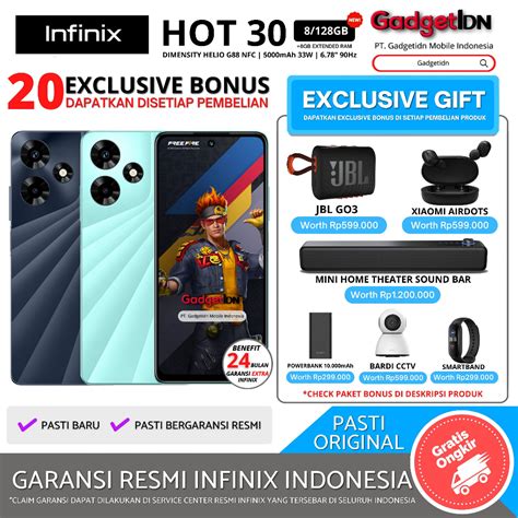 Jual INFINIX Hot 30 NFC 8 256GB 8GB Extended Ram Garansi Resmi Infinix Shopee Indonesia