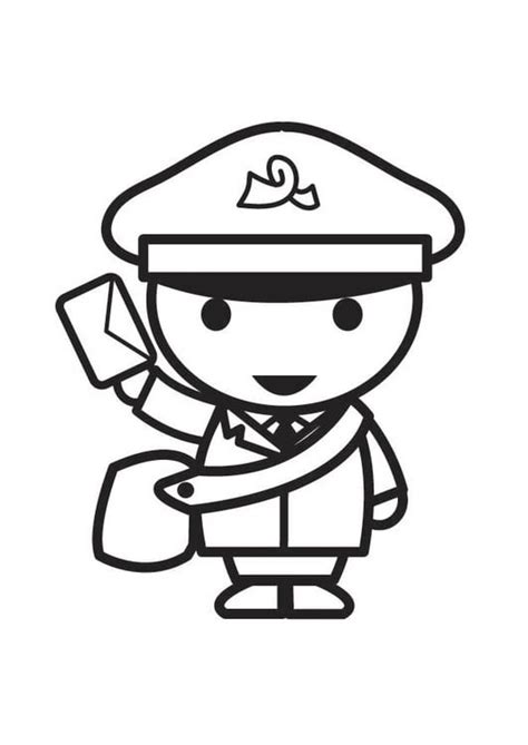 Coloring Page Postman Free Printables Img 17652