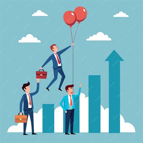 Premium Vector | Business ranking up or down situation for success and