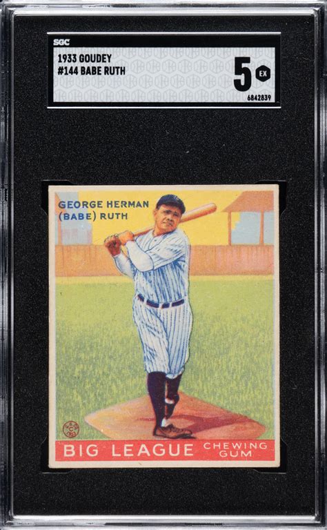 R Goudey Babe Ruth SGC EX REA Archive