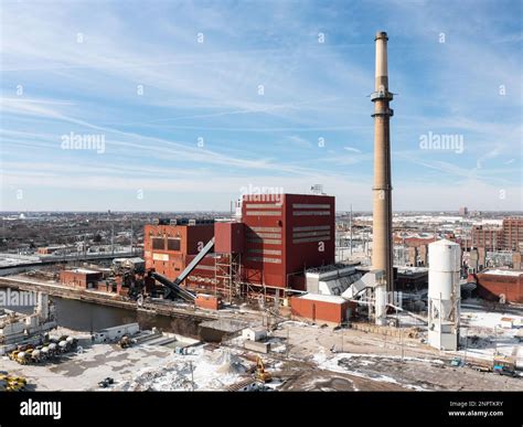 fisk generating station stock photo alamy