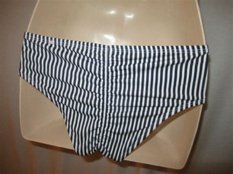 Juniors Xhilaration Cheeky Bikini Swim Bottom Blue Stripe Small For Sale Online Ebay