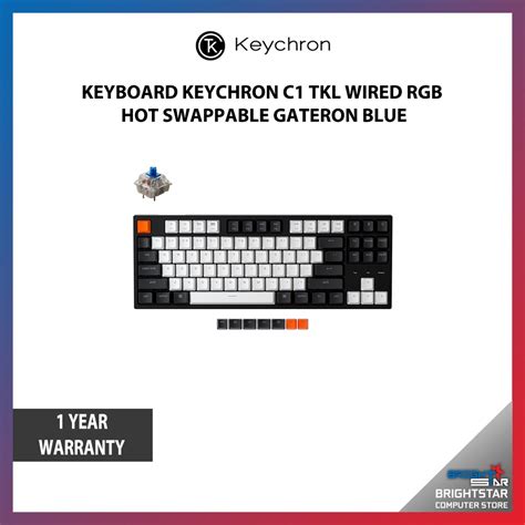 Keychron C Tkl Wired Rgb Mechanical Keyboard With Hot Swappable Option Shopee Malaysia