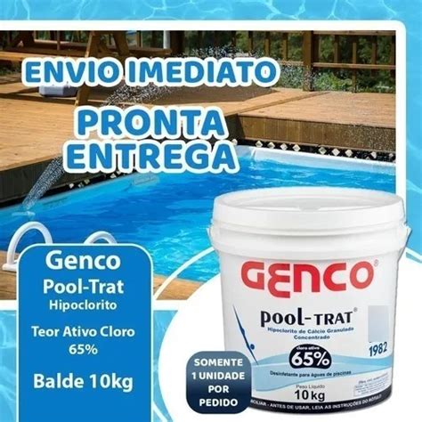 Genco Pool Trat Granulado Balde 10kg Cloro Para Piscina Parcelamento