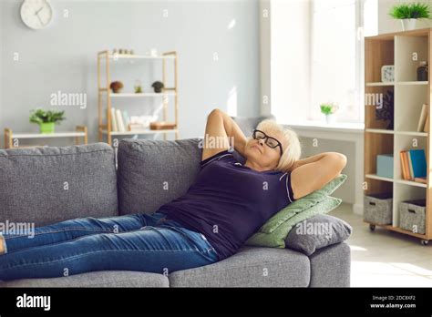 Old Lady Sofa Mature Hi Res Stock Photography And Images Alamy