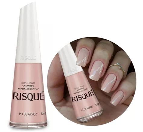Esmalte Risque Pó De Arroz Coleção Nude Hipoalergênico MercadoLibre