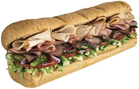 The Subway Club Sandwich With Turkey Ham And Roast Beef Ingredients