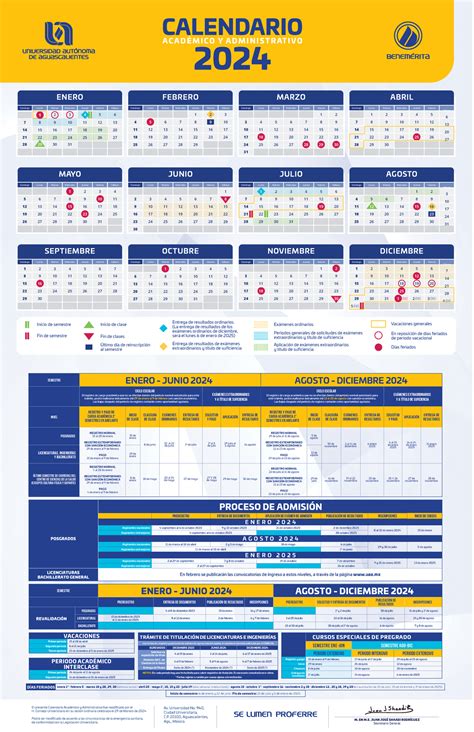 Calendario Académico Administrativo - 29 Feb 2024 - Domingo Lunes