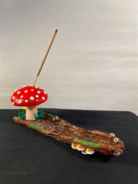 Mushroom Incense Holder Handmade Clay Incense Holder Ceramic Incense