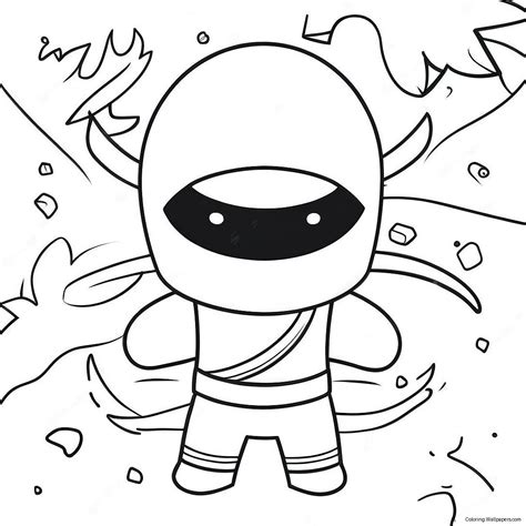 Ninja Roblox Character Coloring Page 18440 14547