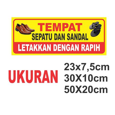 jual stiker tempat sepatu  sandal shopee indonesia