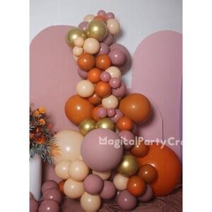 127pcs Orange Peach Balloons Garland Kit Blush Nude Matte Etsy