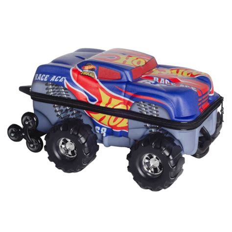 Mochila D De Rodinhas Infantil Hot Wheels Race Monster Truck Maxtoy