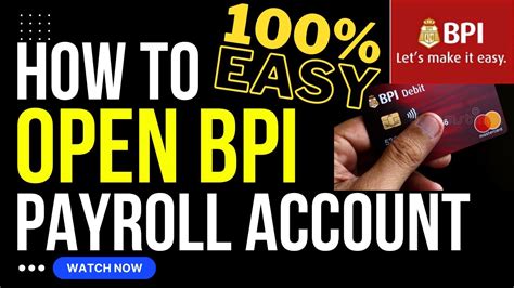 Paano Mag Open Ng Bpi Payroll Account Step By Step Tutorial Youtube