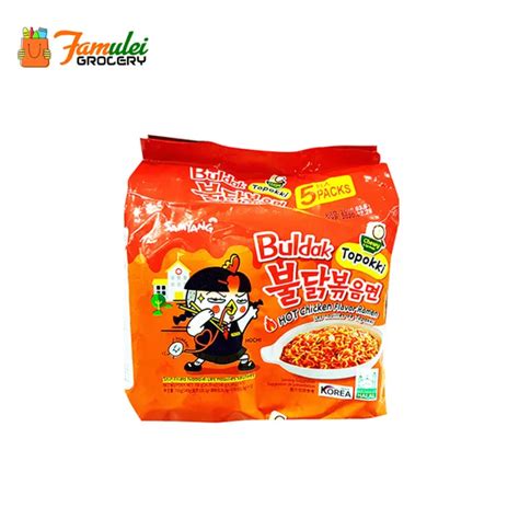 Pack Of Samyang Buldak Chewy Springy Topokki Hot Chicken Flavor Ramen G With Halal