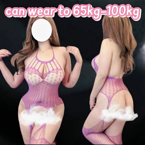 Lingerie Plus Size Baju Tidur Plus Size Purple Cute Nightwear Fit To Kg