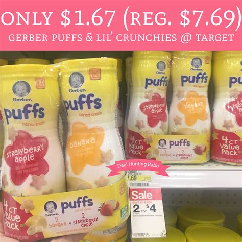 Print Only Regular Gerber Puffs Lil Crunchies Target Deal Hunting Babe