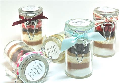 Hot Chocolate Favor 12 Mini Snap Top Jars Winter Wedding