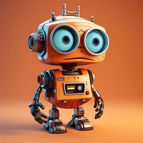 Premium Photo Ilustration Art Retro Futuristic Style Robotic Sidekick