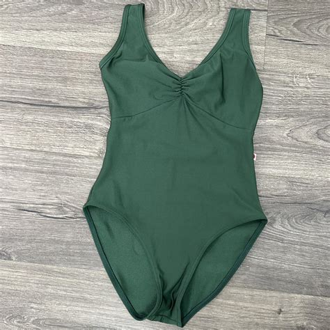 Yumiko Beautiful Dark Green Leotard Perfect For Depop