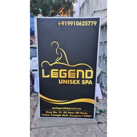 Black And Golden Printed Two Sided Glow Sign Board For Advertising