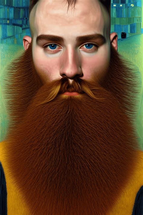 Peinture L Huile Hyper R Aliste D Un Homme Gay Barbu Creative Fabrica