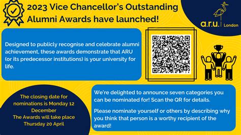 Aru 2023 Vice Chancellors Outstanding Alumni Awards Have Launched