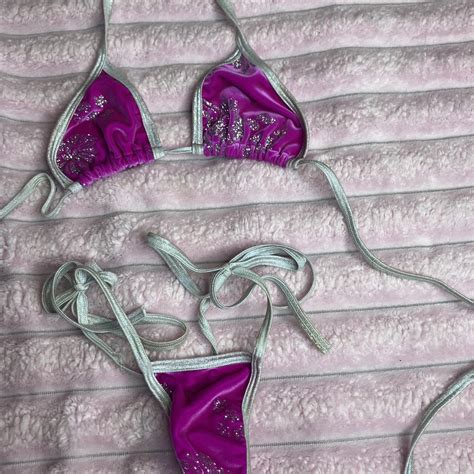 O S Velvet Flower Bikini Bought Off Another Dancer Depop