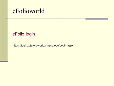 Eportfolios Using Efolio Portfolios Online Portfolio Ppt Download