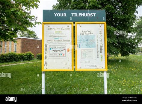 A Community Notice Board In Tilehurst Reading Uk Stock Photo Alamy