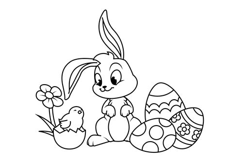 Chocolate Bunny Coloring Pages