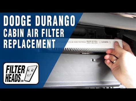 How To Replace Cabin Air Filter Dodge Durango Youtube