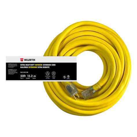 103 Sjtw Yellow Extension Cords Lighted End 50 969525100
