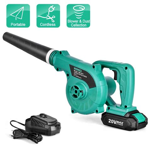 K I M O. Cordless Leaf Blower Vacuum Combo 4 in 1, 3 Nozzles &3 Modes ...