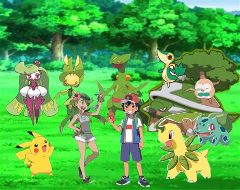 Mallow Meeting All Ashs Grass Pokemon By Noljak102 On Deviantart