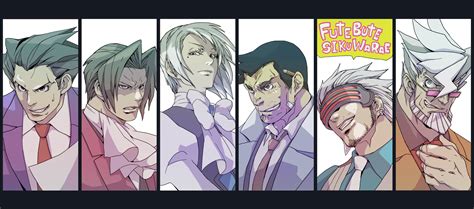 Phoenix Wright Miles Edgeworth Franziska Von Karma Dick Gumshoe