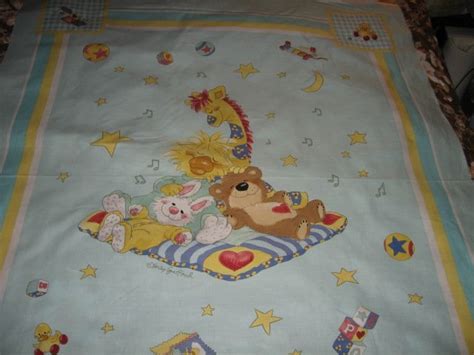 Suzys Zoo Giraffe Bunny Bear Crib Fabric Panel To Sew