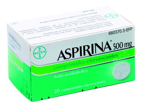 Aspirina 500 Mg 20 Comprimidos Efervescentes Farmacia Cirici