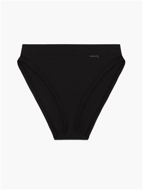 Cotton Essentials High Leg Bikini Panty In Black SAVAGE X FENTY