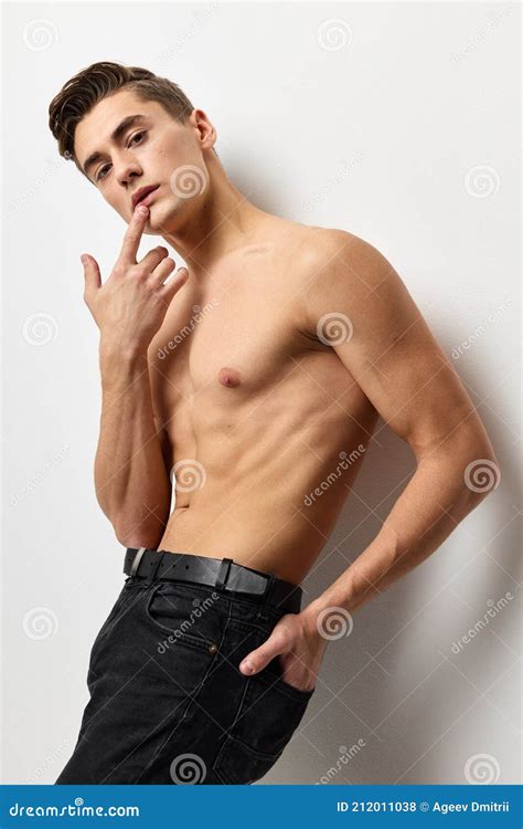 Handsome Male Naked Torso Fascinating Kind Of Muscular Physique Lifestyle Stock Photo Image Of