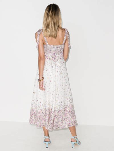 Zimmermann Carnaby Floral Linen Midi Dress Get Dressed Hire