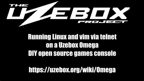 Running Linux And Vim Via Telnet On The Uzebox Omega Games Console