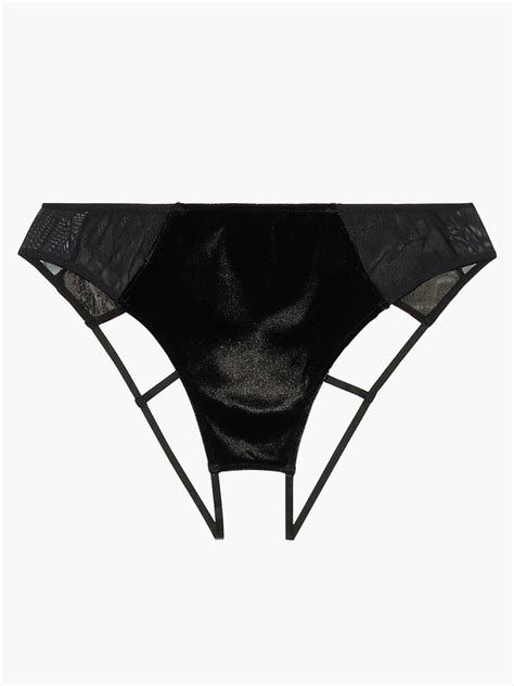 Exploded Floral Velvet Chiffon Crotchless Bikini In Black Green Multi Red SAVAGE X FENTY