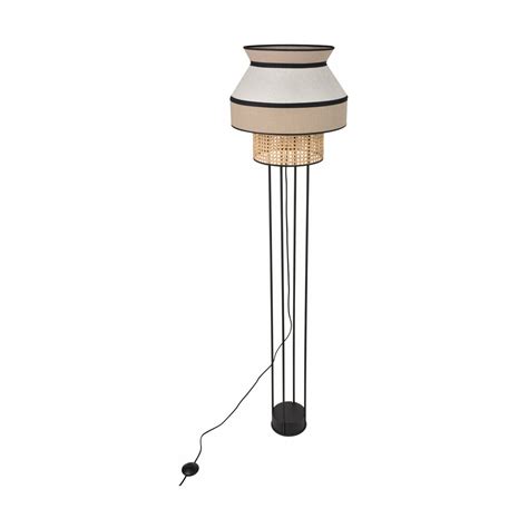 Lampadaire en métal et lin nude simple 157 x 40 cm Singapour Market set