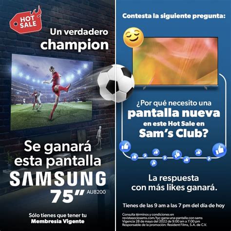 Concurso Sams Club Hot Sale De Mayo Gana Una Pantalla Samsung De Ganapromo