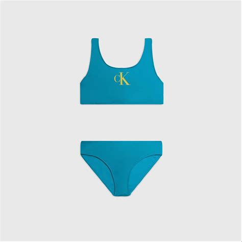 Calvin Klein Bralette Ocuk Mavi Bikini Tak M Ocuk Mayo Mayo Ort Superstep
