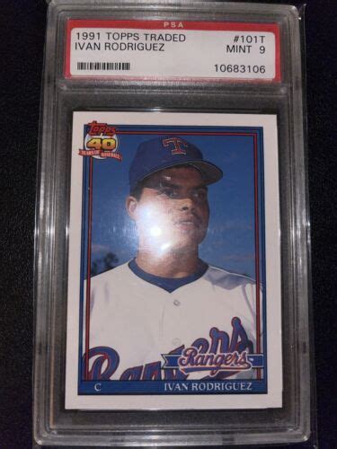 Topps Traded Ivan Rodriguez Rookie Baseball Card T Psa Mint