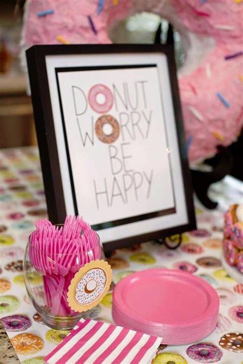 Sign Partyware From A Donut Themed Birthday Party Via Kara S Party