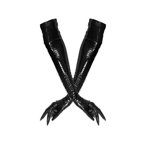 AIIOU Robe Sexy En Latex Et Cuir PVC Pour Femme Lingerie Catsuit Jupe Avec Gants Et Chaussettes